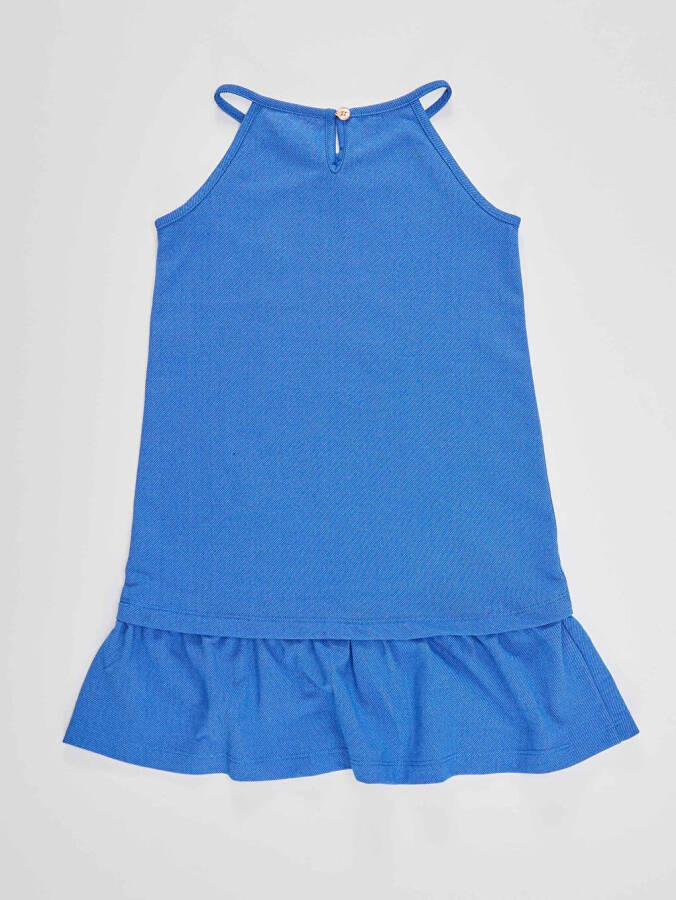 Checkered Rabbit Girl's Blue Dress - 9