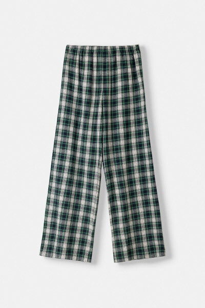 Checkered Straight Fit Pants - 3