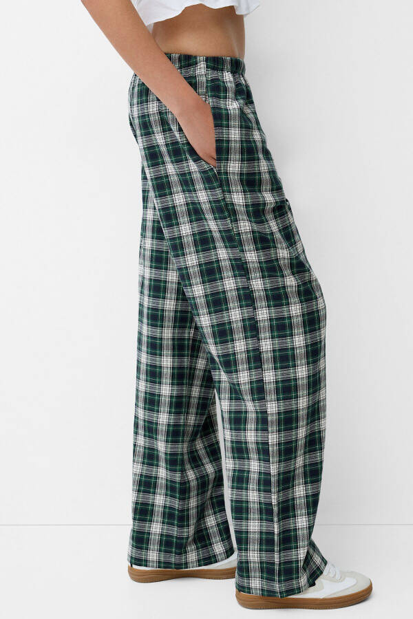 Checkered Straight Fit Pants - 6