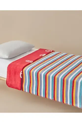 Cheerful Roads Single Person Children's Blanket 150x200 cm. Red - ENGLISH HOME (1)