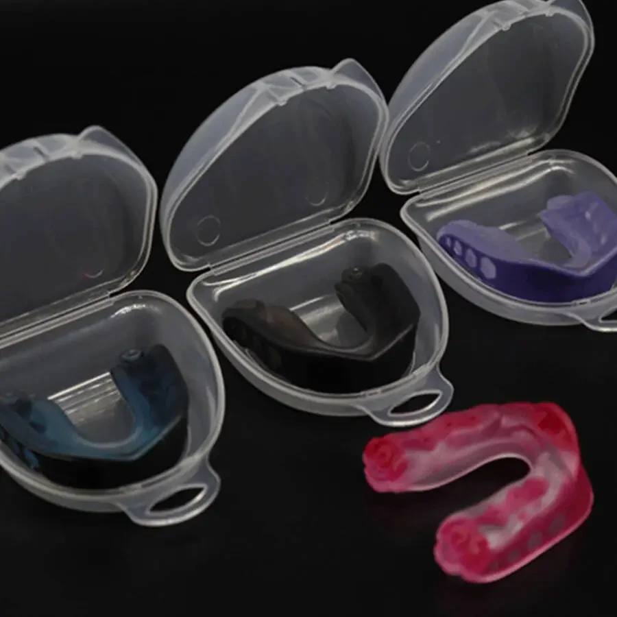 Cheers.US 1Pc Teeth Protector Mouth Guard Protective Brace with Anti Bacterial Case for Adults Basketball Boxing Bite Guard to Stop Teeth Grinding, TMJ, Bruxism, Clenching for Adults - 5