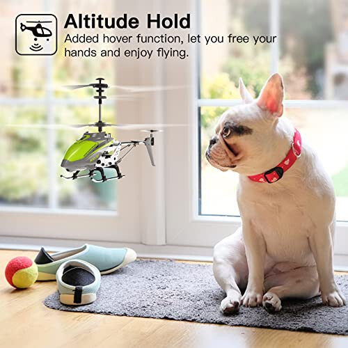 Cheerwing Remote Control Helicopter, SYMA S107H RC Helicopter with Altitude Hold, One Key Take Off/Landing, Mini Helicopter with Gyro for Adults Kids (Green) - 2