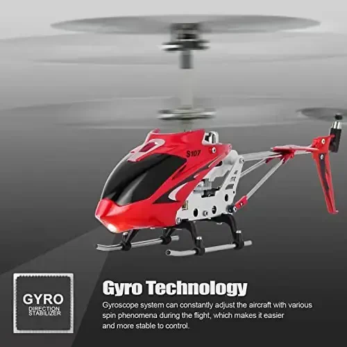 Cheerwing S107/S107G Phantom 3CH 3.5 Channel Mini RC Helicopter with Gyro Crimson - 3