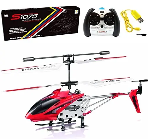 Cheerwing S107/S107G Phantom 3CH 3.5 Channel Mini RC Helicopter with Gyro Crimson 