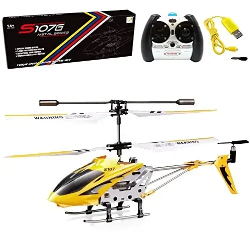 Cheerwing S107/S107G Phantom 3CH 3.5 Channel Mini RC Helicopter with Gyro Yellow - CHEERWING