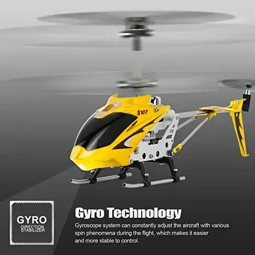 Cheerwing S107/S107G Phantom 3CH 3.5 Channel Mini RC Helicopter with Gyro Yellow - 3