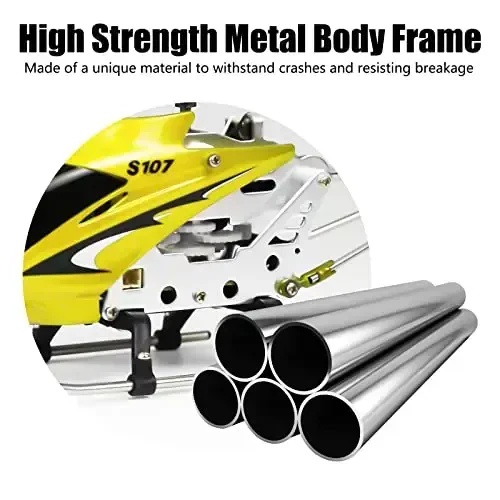 Cheerwing S107/S107G Phantom 3CH 3.5 Channel Mini RC Helicopter with Gyro Yellow - 5