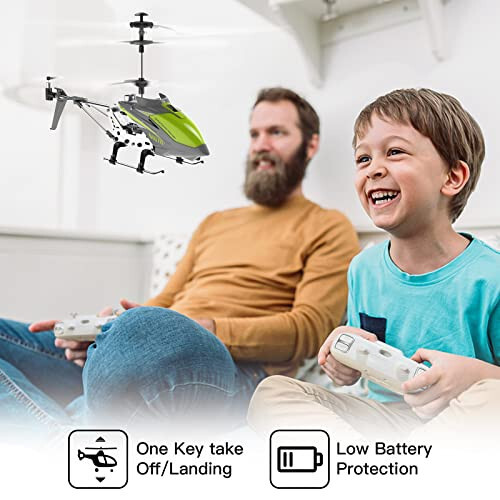 Cheerwing Uzaktan Kumandalı Helikopter, SYMA S107H RC Helikopter Yükseklik Tutma Özelliği ile, Tek Tuşla Kalkış/İniş, Yetişkinler ve Çocuklar İçin Jiroskoplu Mini Helikopter (Yeşil) - 4