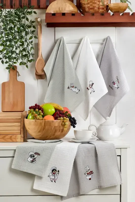 Chef 6'li Oshxona Sochig'i 40x60cm | Oshxona Sochig'i | Paxtali | - 1