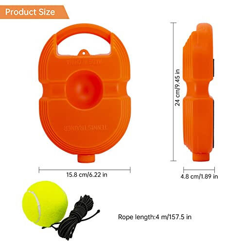 CHEGIF Tennis Trainer Rebound Ball with 3 String Balls, Solo Tennis Training Equipment for Self-Pracitce,Portable Tennis Practice Training Tools for Adults, Kids, Beginners Sport Exercise - 3
