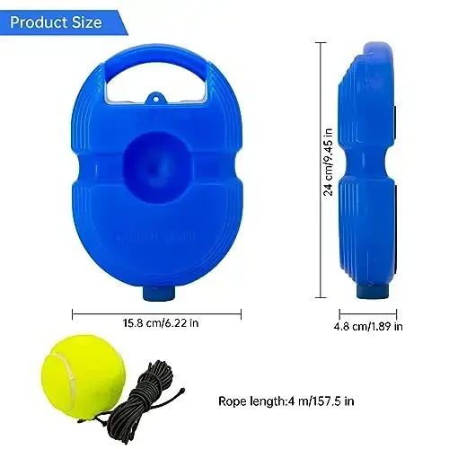 CHEGIF Tennis Trainer Rebound Ball 3 ta arqonli to'p bilan, yakkaxon tennis mashg'ulotlari uchun uskunalar, o'z-o'zidan mashq qilish uchun, kattalar, bolalar, yangi boshlanuvchilar sport mashqlari uchun portativ tennis mashqlari uchun vositalar - MODAZONE (1)