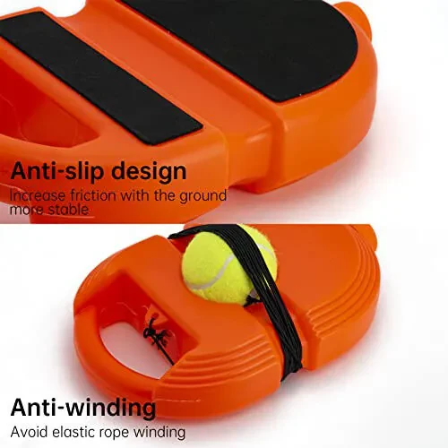 CHEGIF Tennis Trainer Rebound Ball with 3 String Balls, Solo Tennis Training Equipment, Portable Tennis Practice Training Tools for Adults, Seniors, Beginners Sport Exercise - CHEGIF