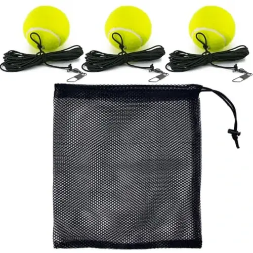 CHEGIF Tennis Training Ball with String,Tennis Trainer Balls Self Practice Trainer Tool, Tennis Ball Training Equipment for Rebound Baseboard Self Tennis Training Tool - 1