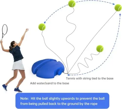 CHEGIF Tennis Training Ball with String,Tennis Trainer Balls Self Practice Trainer Tool, Tennis Ball Training Equipment for Rebound Baseboard Self Tennis Training Tool - 6