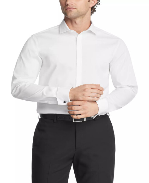 Cheksiz Rang, Erkaklar Slim Fit Ko'ylak WHITE - 1