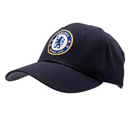 Chelsea FC Crest Baseball Cap - Navy Blue - Adjustable Back - Adult Baseball Cap - Features Team Crest in Full Color - Crest Baseball Cap - Great for any Chelsea FC Soccer Fan - SEI