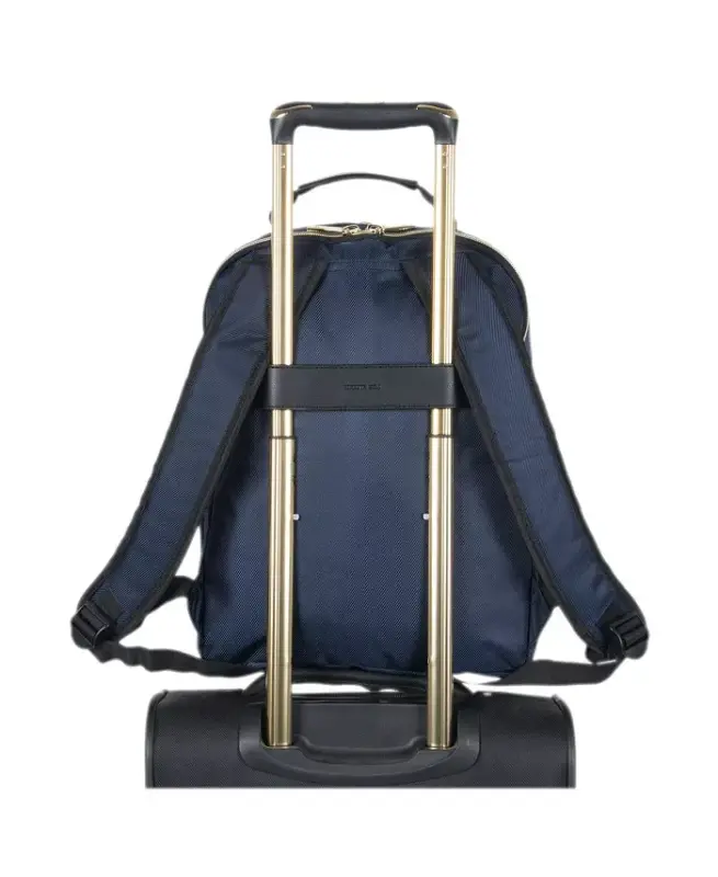 Chelsea Women's Chevron Quilted 15-Inch Laptop & Tablet Fashion Travel Backpack-Navy - 9