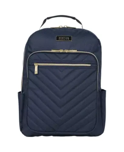 Chelsea Women's Chevron Quilted 15-Inch Laptop & Tablet Fashion Travel Backpack-Navy 