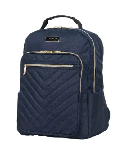 Chelsea Women's Chevron Quilted 15-Inch Laptop & Tablet Fashion Travel Backpack - Navy - 5