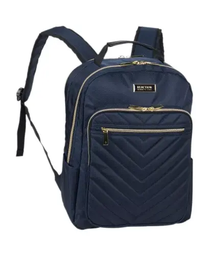 Chelsea Kadın Chevron Kapitone 15-İnç Laptop & Tablet Moda Seyahat Sırt Çantası-Lacivert - 7