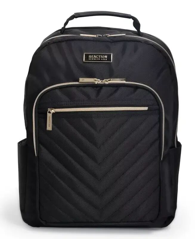 Chelsea Women's Chevron Quilted 15-Inch Laptop & Tablet Fashion Travel Backpack-Black - KENNETH COLE REACTION