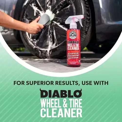 Chemical Guys ACCG08 Wheelie Щетка для всех наружных поверхностей и колес (безопасна для автомобилей, грузовиков, внедорожников, автодомов, мотоциклов и др.) Зеленая - 5