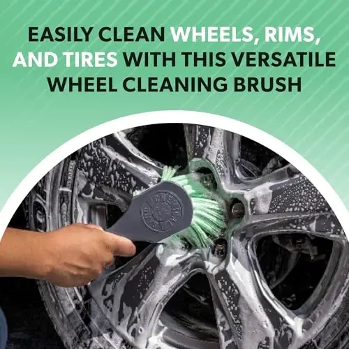 Chemical Guys ACCG08 Wheelie All Exterior Surface and Wheel Brush (Safe for Cars, Trucks, SUVs, RVs, Motorcycles, & More) Green - 2