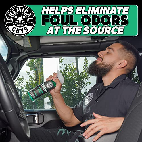 Chemical Guys AIR_101_16 New Car Smell Premium Air Freshener and Odor Eliminator, Long-Lasting Scent, Great for Cars, Trucks, SUVs, RVs & More, 16 fl oz - 5