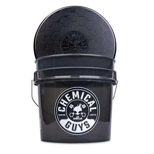 Chemical Guys Ultimate Scratch-Free Detailing Car Wash Bucket Kit with Accessories - Includes Dirt Trap, Wash Mitt, Bucket Lid, and 16 oz Car Soap - Safe for Cars, Trucks, SUVs, Motorcycles, RVs - 1