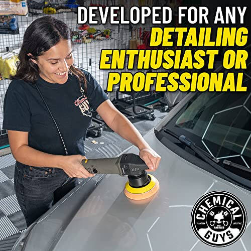 Chemical Guys BUF_209X TORQX Random Orbital Polisher, Complete Detailing Kit with Pads, Pad Cleaner & Conditioner, Towels (Safe for Cars, Trucks, SUVs, & More) 700W, Orbit 8mm - 12 Items - 6