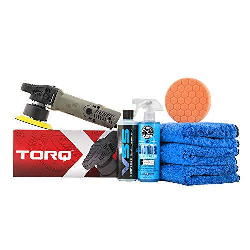 Chemical Guys BUF612 TORQX Random Orbital Polisher, One-Step Scratch & Swirl Removal Kit - 8 Items - 1