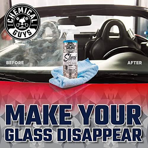 Chemical Guys CLD3001602 Streak Free Glass & Window Cleaner (Works on Mirrors, Navigation Screens & More; Car, Truck, SUV and Home Use), Ammonia Free & Safe on Tinted Windows, (2 Pack) 16 fl oz - 2