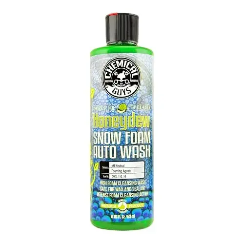 Chemical Guys CWS_110_16 Honeydew Snow Foam Car Wash Soap (Works with Foam Cannons, Foam Guns or Bucket Washes) Safe for Cars, Trucks, Motorcycles, RVs & More, 16 fl oz, Honeydew Scent - 1