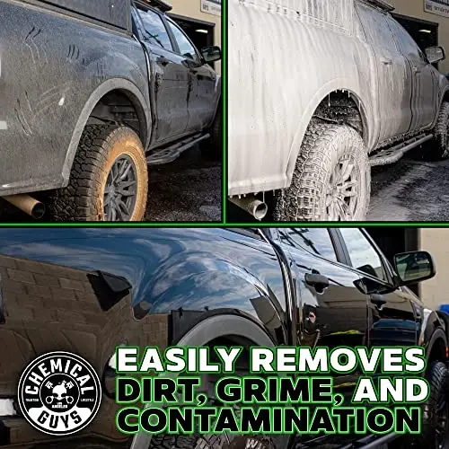 Chemical Guys CWS 110 64 Honeydew Snow Foam Car Wash Soap (Works with Cannons, Foam Guns or Bucket Washes) Safe for Trucks, Motorcycles, RVs & More, 64 fl oz (Half Gallon), Honeydew Scent - 2