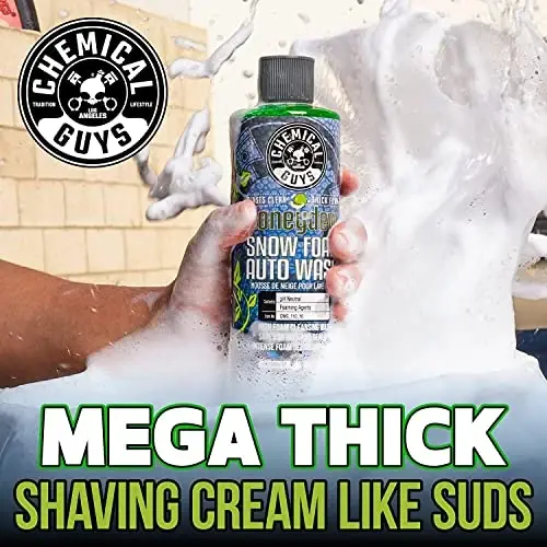 Chemical Guys CWS_110 Honeydew Snow Foam Car Wash Soap, & Refill Kit, 2 Bottles - (1) 16 oz and (1) Gallon (Works with Foam Cannons, Foam Guns or Bucket Washes) 144 oz - 2