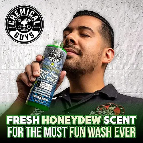 Chemical Guys CWS_110 Honeydew Snow Foam Car Wash Soap, & Refill Kit, 2 Bottles - (1) 16 oz and (1) Gallon (Works with Foam Cannons, Foam Guns or Bucket Washes) 144 oz - 4