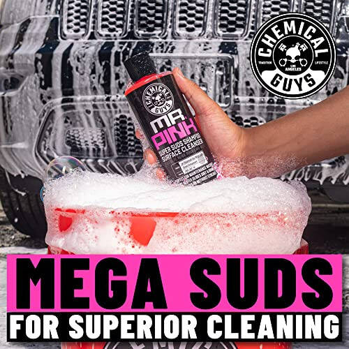 Chemical Guys CWS_402 Mr. Pink Foaming Car Wash Soap (Works with Foam Cannons, Foam Guns or Bucket Washes) Safe for Cars, Trucks, Motorcycles, RVs & More, 128 fl oz, Candy Scent - 15