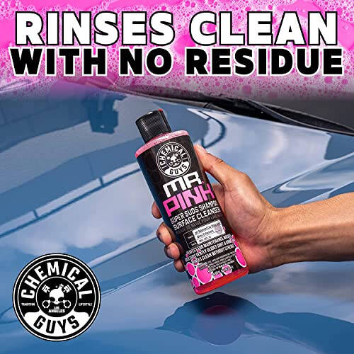 Chemical Guys CWS_402 Mr. Pink Foaming Car Wash Soap (Works with Foam Cannons, Foam Guns or Bucket Washes) Safe for Cars, Trucks, Motorcycles, RVs & More, 128 fl oz, Candy Scent - 9