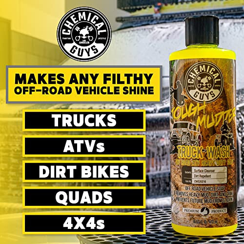 Chemical Guys CWS202 Tough Mudder Foaming Truck, Off Road and ATV and RV Heavy Duty Wash Soap, (Works with Foam Cannons, Foam Guns or Bucket Washes), 128 fl oz (1 Gallon), Lemon Scent - 7