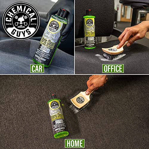 Chemical Guys CWS203 - HOL315 Foaming Citrus Fabric Clean, Easy-to-Use Drill Brush Carpet & Upholstery Fabric Cleaning Kit (Car Carpets, Seats & Floor Mats), 16 fl oz, Citrus Scent - 18