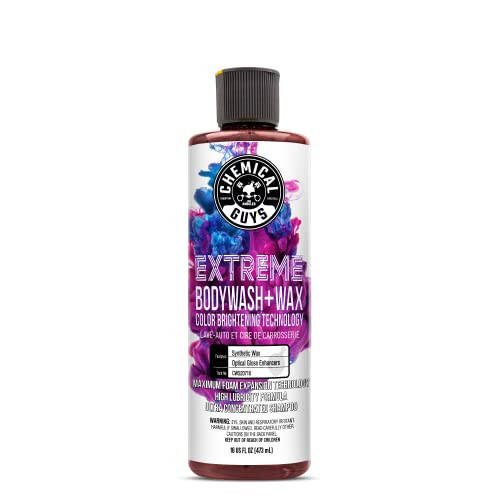 Chemical Guys CWS20716 Extreme Bodywash & Wax Foaming Car Wash Soap, (Works with Foam Cannons, Foam Guns or Bucket Washes) Safe for Cars, Trucks, Motorcycles, RVs & More, 16 fl oz, Grape Scent - 1