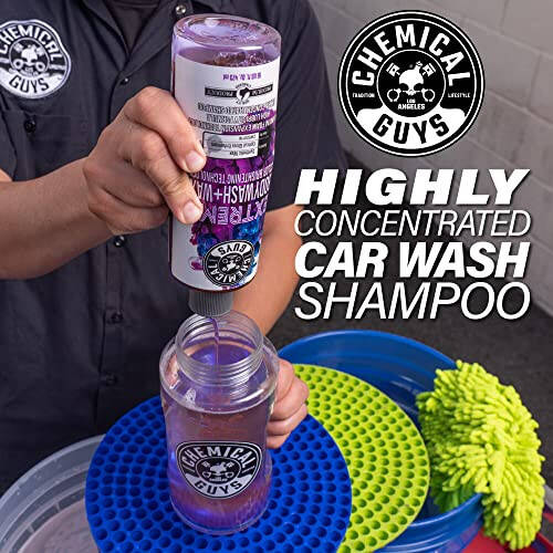 Chemical Guys CWS20716 Extreme Bodywash & Wax Foaming Car Wash Soap, (Works with Foam Cannons, Foam Guns or Bucket Washes) Safe for Cars, Trucks, Motorcycles, RVs & More, 16 fl oz, Grape Scent - 5