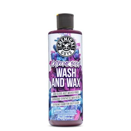 Chemical Guys CWS20716 Extreme Bodywash & Wax Köpürtmeli Araba Yıkama Sabunu (Köpük Tabancaları, Köpük Silahıyla veya Kova Yıkama ile Kullanılabilir) Arabalar, Kamyonlar, Motosikletler, Karavanlar ve Daha Fazlası İçin Güvenli, 16 fl oz, Üzüm Kokusu - 6