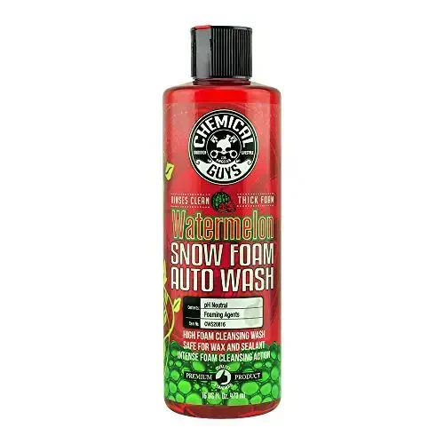 Chemical Guys CWS20816 Watermelon Snow Foam Car Wash Soap, (Works with Foam Cannons or Bucket Washes) Safe for Cars, Trucks, Motorcycles, RVs & More, 16 fl oz, Watermelon Scent 