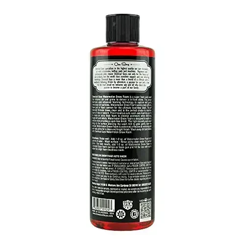 Chemical Guys CWS20816 Watermelon Snow Foam Car Wash Soap, (Ko'pikli purkagichlar, ko'pikli tabancalar yoki chelakda yuvish bilan ishlaydi) Avtomobillar, yuk mashinalari, mototsikllar, RV va boshqalar uchun xavfsiz, 16 fl oz, Tarvuz hidli - 2