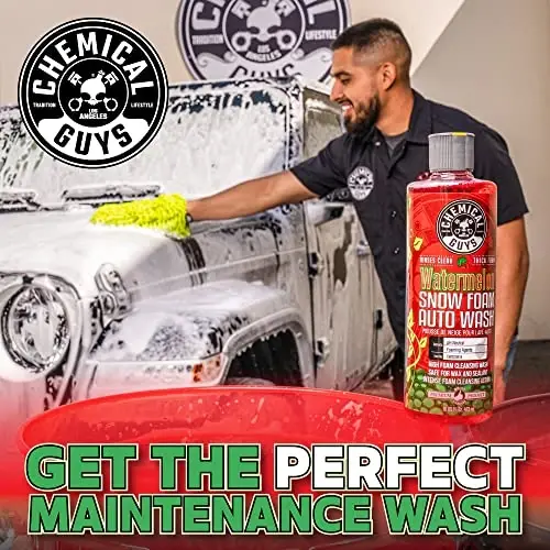Chemical Guys CWS20864 Watermelon Snow Foam Car Wash Soap (Works with Foam Cannons or Bucket Washes) For Cars, Trucks, Motorcycles, RVs & More, 64 fl oz (Half Gallon) Watermelon Scent - 6
