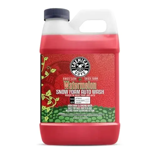 Chemical Guys CWS20864 Tarvuzli Qor Ko'pik Avtomobil Yuvish Sovuni (Ko'pik To'plari, Ko'pik Tabancalari yoki Chelak Yuvishlari bilan ishlaydi) Avtomobillar, Yuk mashinalari, Mototsikllar, RV va boshqalar uchun, 64 fl oz (Yarim Gallon) Tarvuz Hidi 