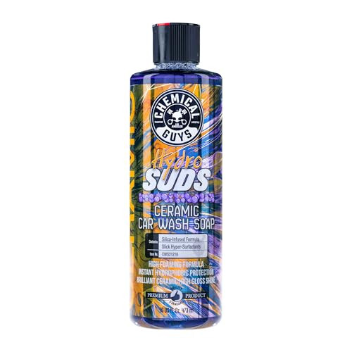 Chemical Guys CWS21216 HydroSuds Ceramic SiO2 Shine High Foaming Car Wash Soap (Works with Foam Cannons, Foam Guns or Bucket Washes) For Cars, Trucks, Motorcycles, RVs & More, 16 fl oz, Berry Scent - 2