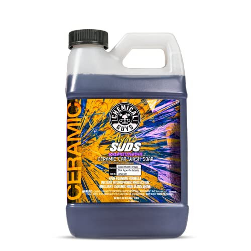 Chemical Guys CWS21264 HydroSuds Seramik SiO2 Parlak Yüksek Köpürtücü Araba Yıkama Sabunu (Köpük Tabancaları, Köpük Silahıyla veya Kova Yıkamayla Çalışır) Arabalar, Kamyonlar, Motosikletler, Karavanlar ve Daha Fazlası İçin, 64 fl oz, Çilek Kokusu - 1