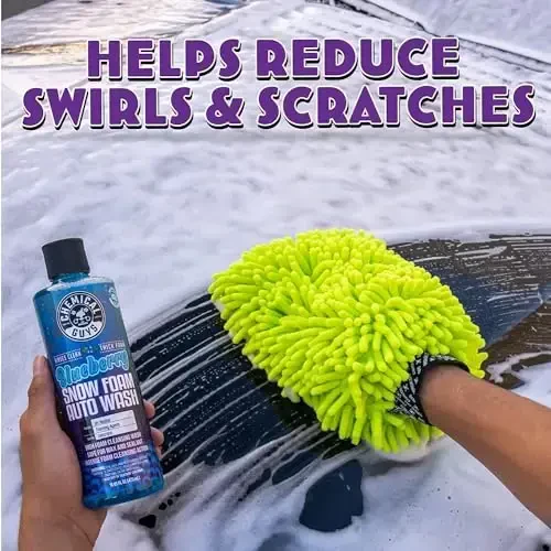 Chemical Guys CWS21664 Blueberry Snow Foam Car Wash Soap (Ko'pik purkagichlar, ko'pik tabancalar yoki chelakda yuvish bilan ishlaydi), avtomobillar, yuk mashinalari, SUVlar, Jip, mototsikllar, RV va boshqalar uchun xavfsiz, 64 suyuq unsiyasi - 4